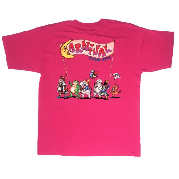 Vintage Official Jimmy Buffett Carnival Tour 1998 Pink T-Shirt XL NOS - Picture 2 of 6